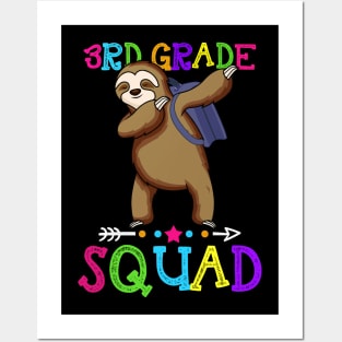 Sloth Team 3rd Grade Squad Teacher Back To School Posters and Art